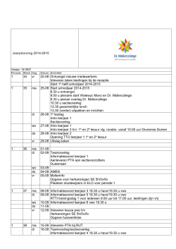 Jaarplanning 2014-2015 1 34 vr 22