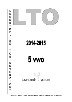 LTO 5 vwo 2014-2015