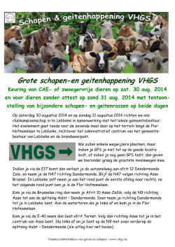 Uitnodiging 2014 - Vlaamse Hobbyfokkers van Geiten en Schapen