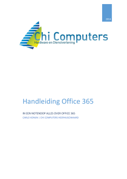 Chi Computers Handleiding Office 365 april 2014
