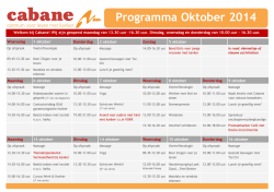 Programma Oktober 2014
