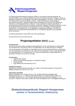 140312 - projectapotheker ZAMH - DEFINITIEF -