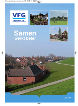 Nieuwe VFG brochure - Vereniging Friese Gemeenten