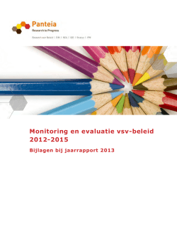 Monitoring en evaluatie vsv-beleid 2012-2015