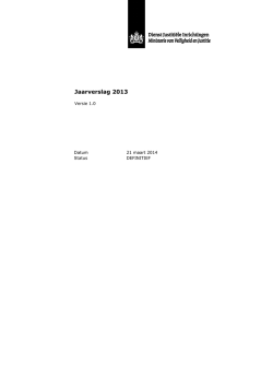 Jaarverslag 2013 DJI definitief - Dienst Justiti&euml;le Inrichtingen (DJI