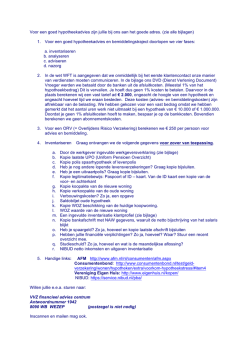 Hypotheek inventarisatie - VVZ-Wezep, financieel advies centrum