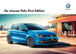 De nieuwe Polo First Edition
