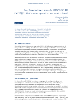 Implementeren van de SEVESO III richtlijn
