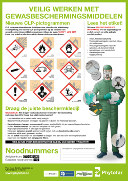 Nieuwe CLP-pictogrammen Lees het etiket! Draag de