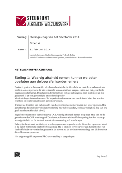 Groep 4 - Steunpunt Algemeen Welzijnswerk