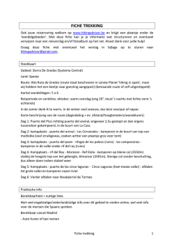 FICHE TREKKING - Hiking Advisor