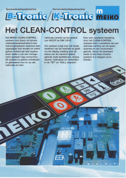 Het CLEAN-CONTROL systeem