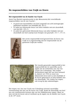 Het wapenschild van Cuijk en Grave