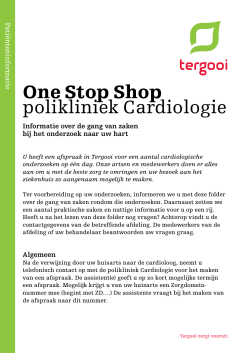 One Stop Shop polikliniek Cardiologie
