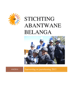 Jaarverslag / Annual Report 2013 - Abantwane Belanga Children Of