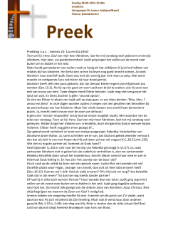 Preek - Protestantsekerk.net