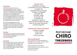 info en kalender - Chiro Trezebees