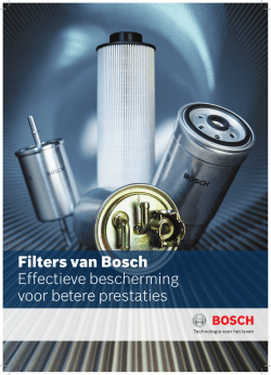 Filters van Bosch Effectieve bescherming voor betere prestaties