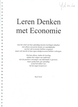 Inhoudsopgave Leren denken met economie