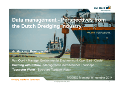 Data management - Perspectives from the Dutch Dredging industry