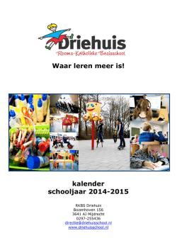 Jaarkalender 2014-2015