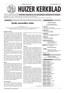 Gods woorden eten - Hervormd Huizen