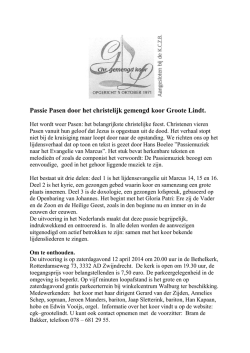 info en persbericht - Gerard van der Zijden