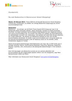 Persbericht Nu ook Bedsonline in Waverunner Smart Shopping!