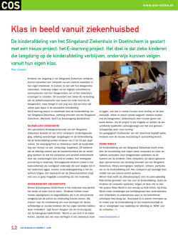 Klas in beeld vanuit ziekenhuisbed