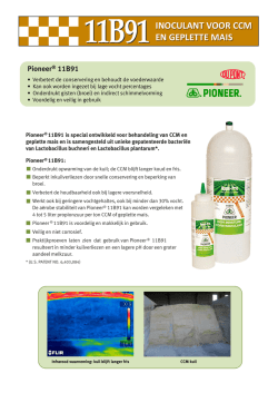 INOCULANT VOOR CCM EN GEPLETTE MAIS