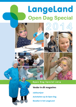 Open Dag special 2014 - Langeland Ziekenhuis