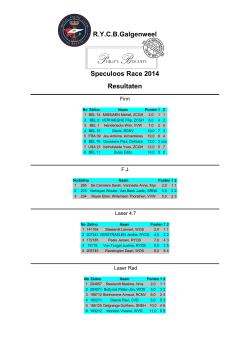 RYCBGalgenweel Speculoos Race 2014 Resultaten
