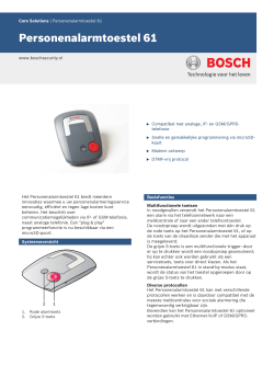 Personenalarmtoestel 61 - Bosch Security Systems
