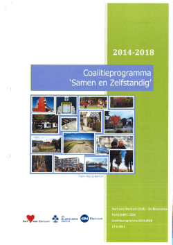 Coalitieprogramma - Hart voor Blaricum
