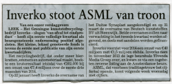 Inverko stoot ASML van troon