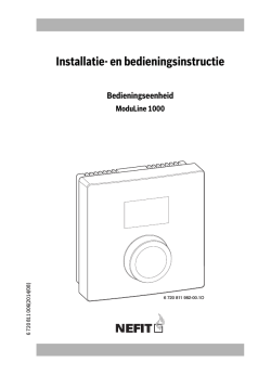 Installatie- en bedieningsinstructie