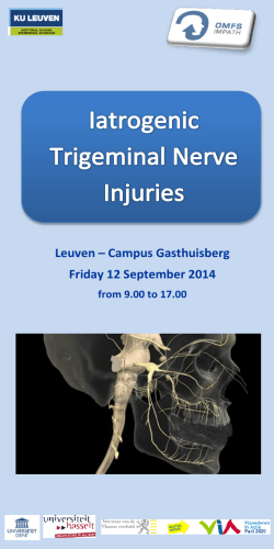 Leuven – Campus Gasthuisberg Friday 12 September 2014