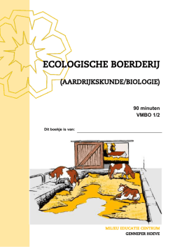 ECOLOGISCHE BOERDERIJ - Milieu Educatie Centrum