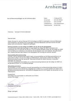 brief van de gemeente Arnhem - Paasberg