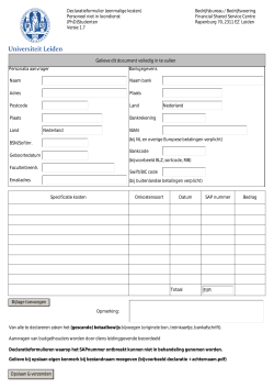 Postcode Adres Plaats Land BSN(Sofi)nr. Geboortedatum Plaats