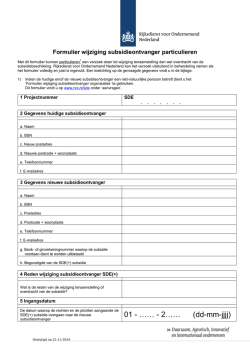 Formulier wijziging subsidieontvanger particulier 2014-11-21