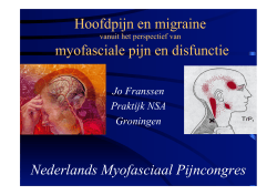 Hoofdpijnpresentatie - Myofasciale Pijn Congres in Groningen