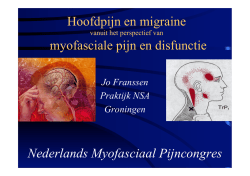 Hoofdpijnpresentatie - Myofasciale Pijn Congres in Groningen