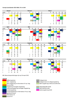 Jaarkalender 2015 incl UvW