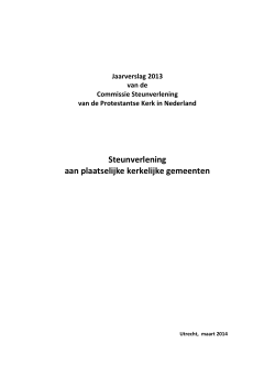 Jaarverslag 2013 cie Steunverlening