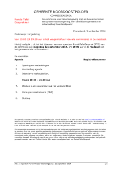 2.1 Cie woonomgeving agenda 2014-09-22