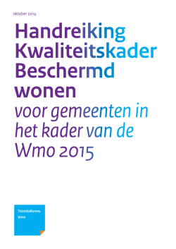 Handreiking Kwaliteitskader beschermd wonen