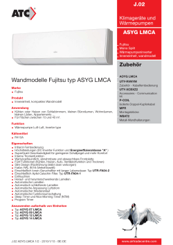 Wandmodelle Fujitsu typ ASYG LMCA