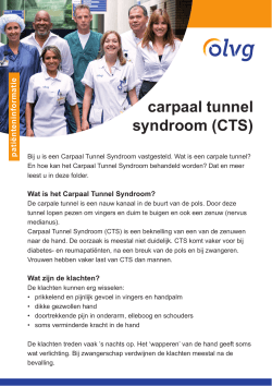 carpaal tunnel syndroom (CTS)