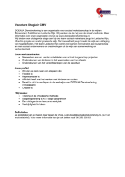 Stagiair(e) CMV 3e of 4e jaar